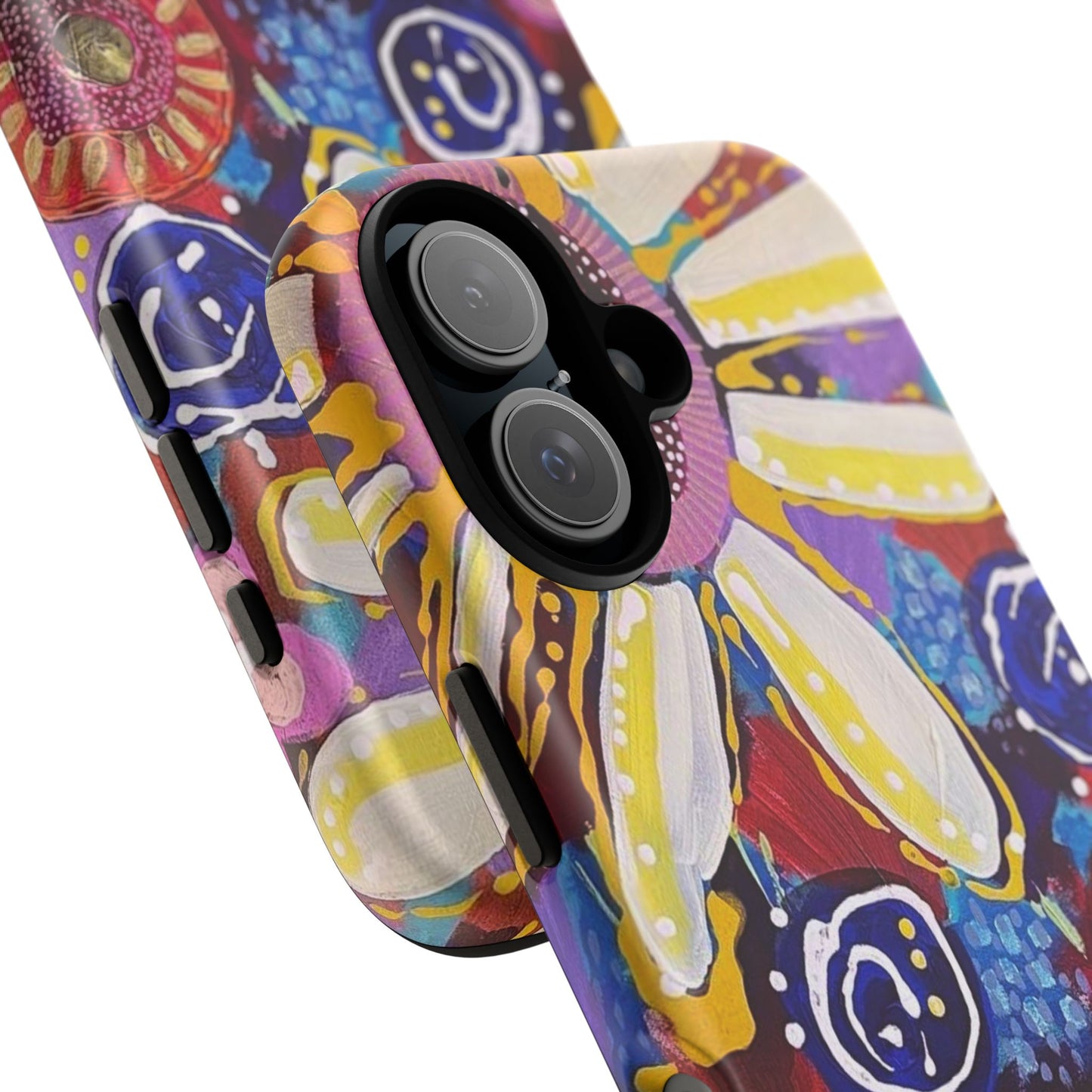 Protective Phone Case — Modern Floral Abstract Design