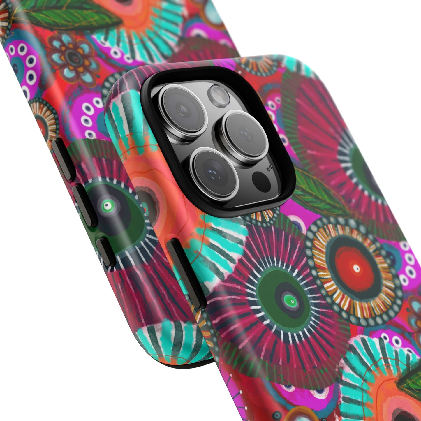 Protective Phone Case — Modern Floral Abstract Design