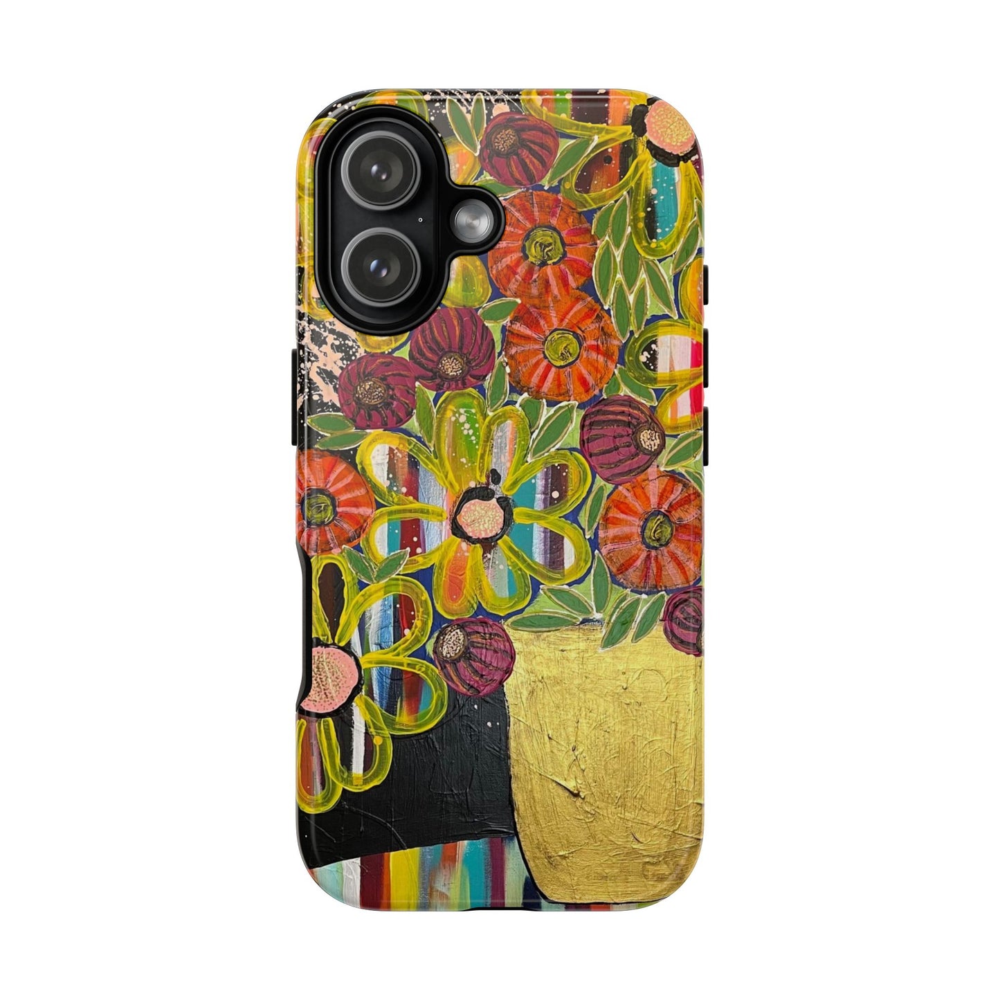Protective Phone Case — Modern Floral Abstract Design
