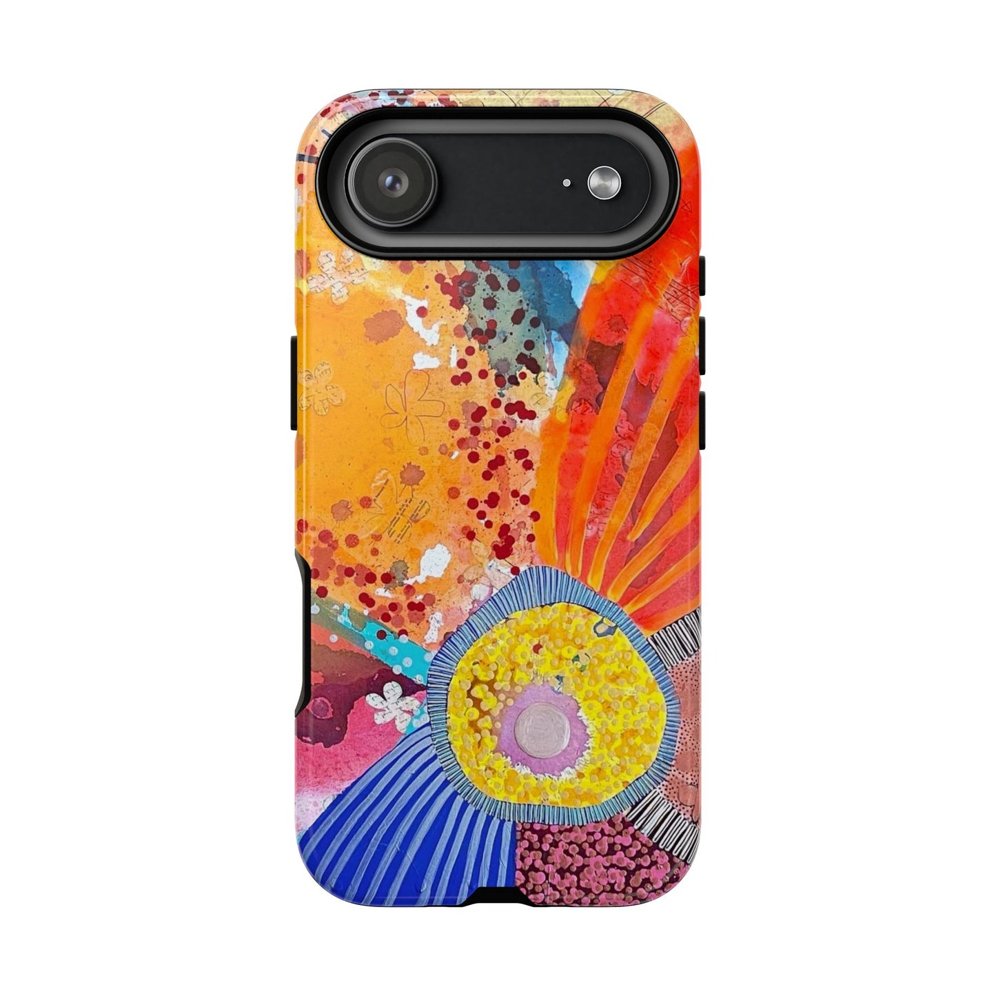 Protective Phone Case — Modern Floral Abstract Design