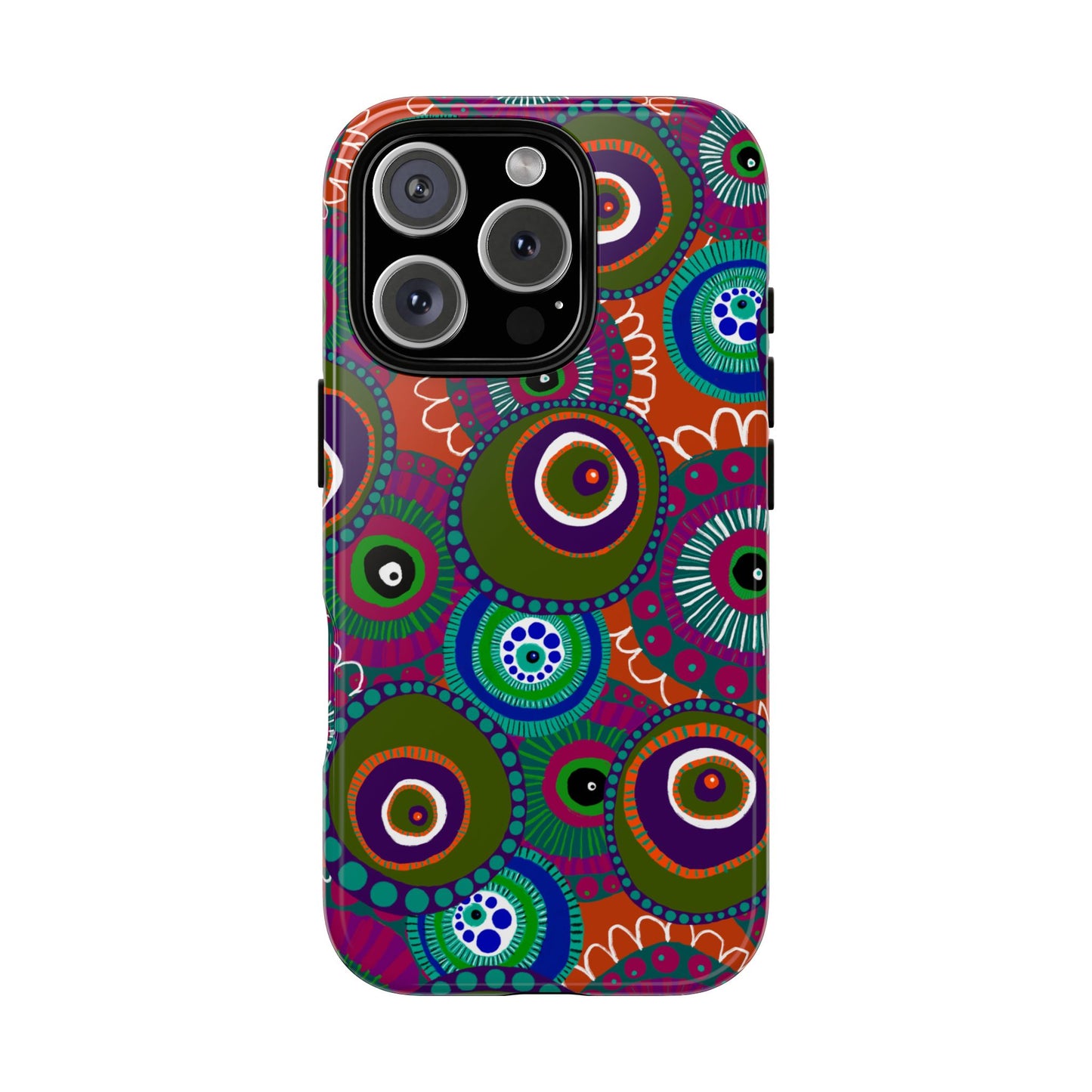 Protective Phone Case — Modern Floral Abstract Design