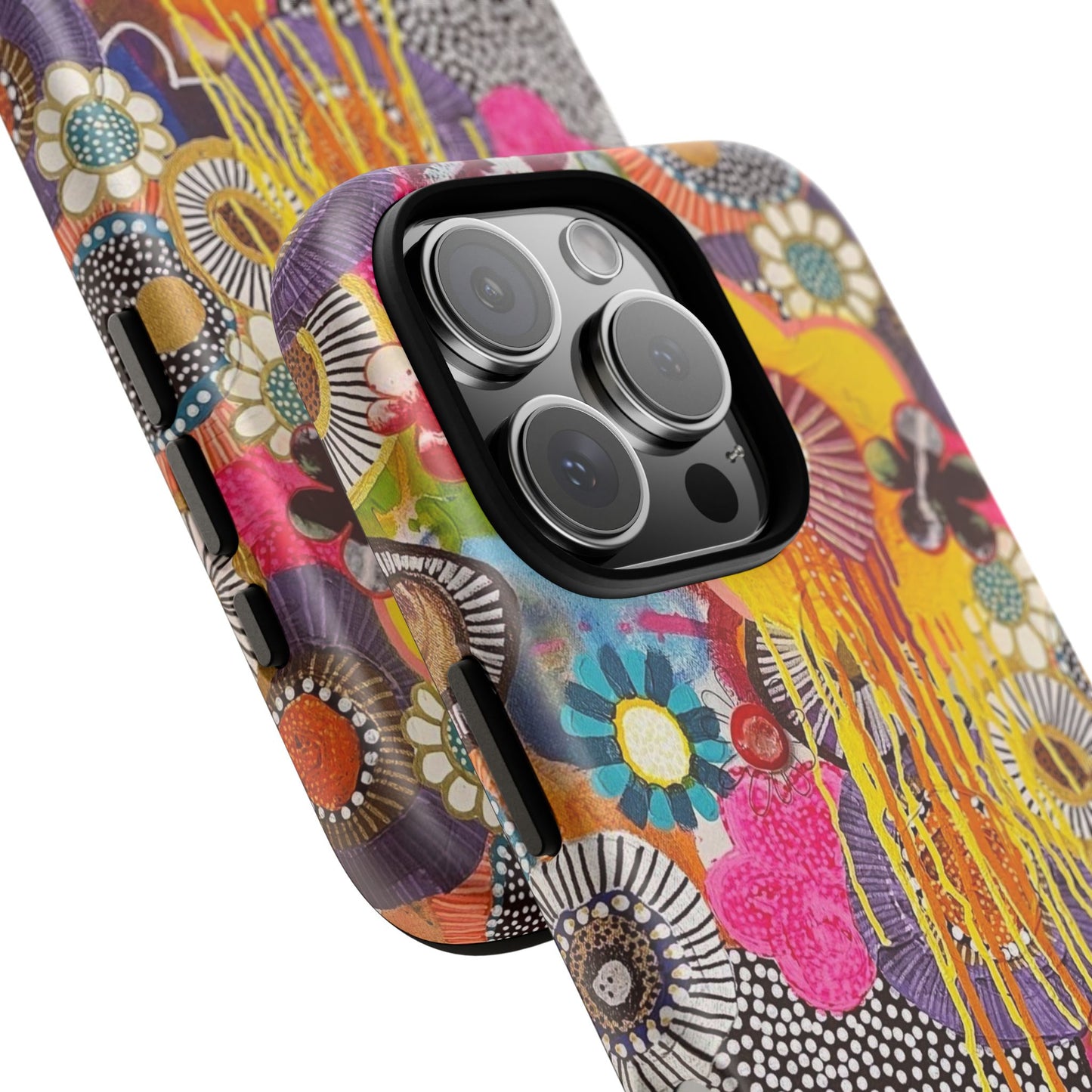 Protective Phone Case — Modern Floral Abstract Design