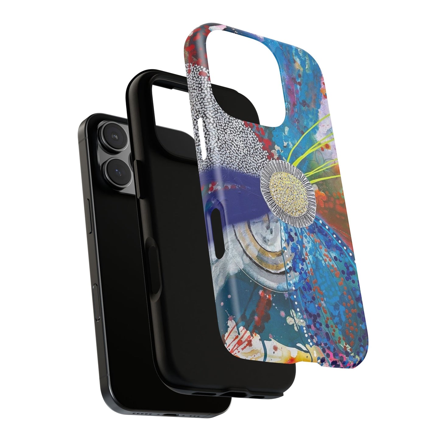 Protective Phone Case — Modern Floral Abstract Design