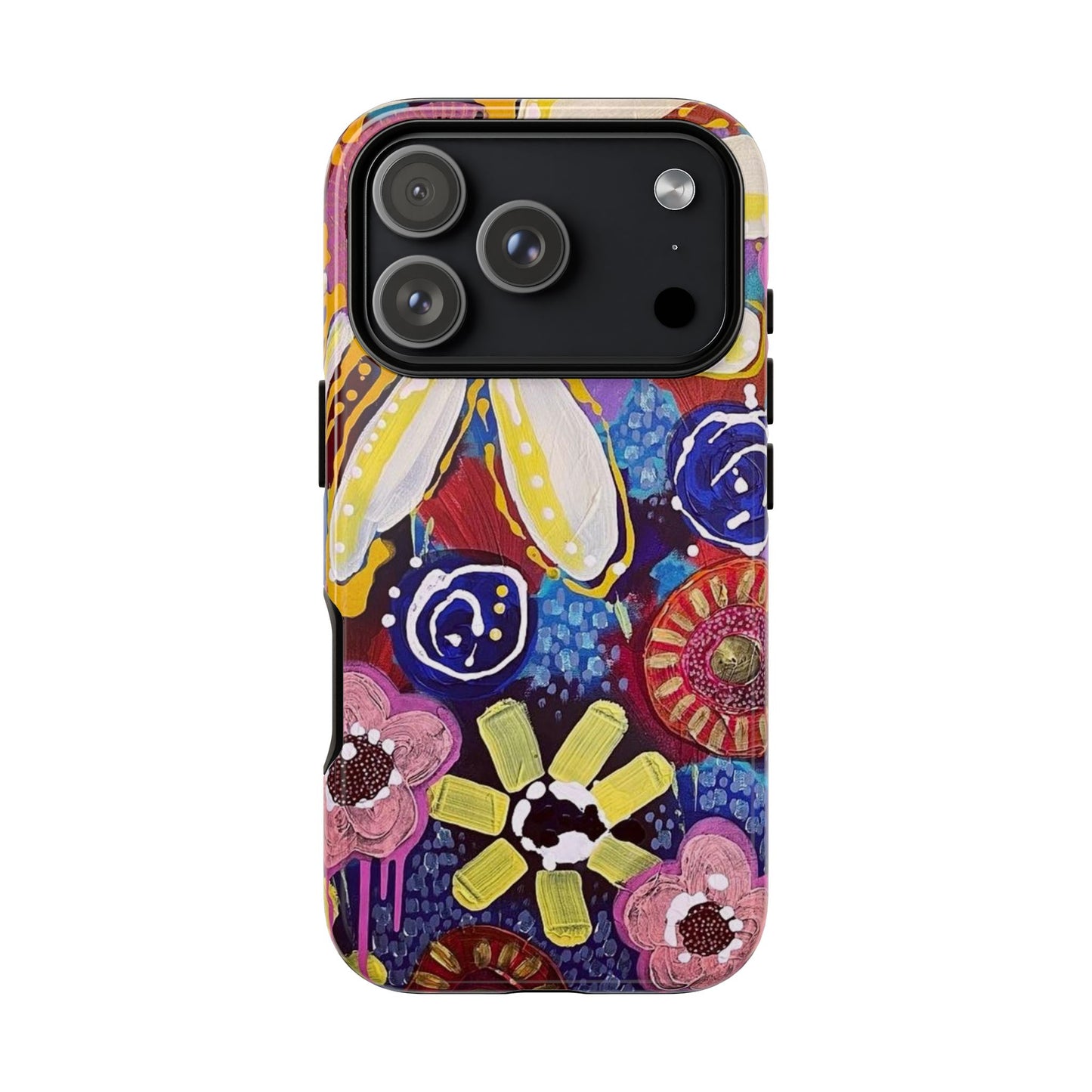 Protective Phone Case — Modern Floral Abstract Design