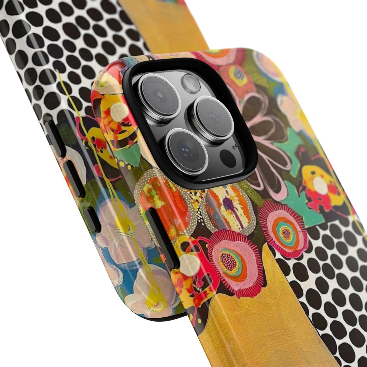 Protective Phone Case — Modern Floral Abstract Design