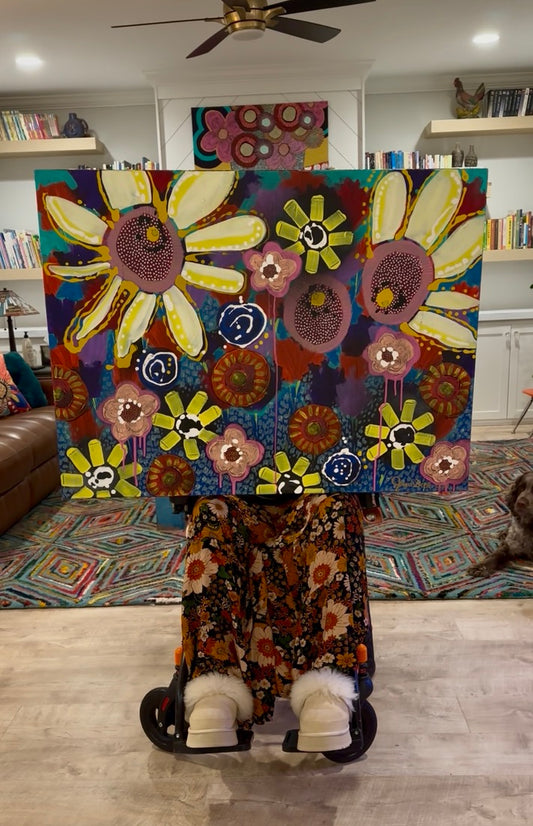 Flourish 30"x40" Original Mixed Media Painting on Canvas