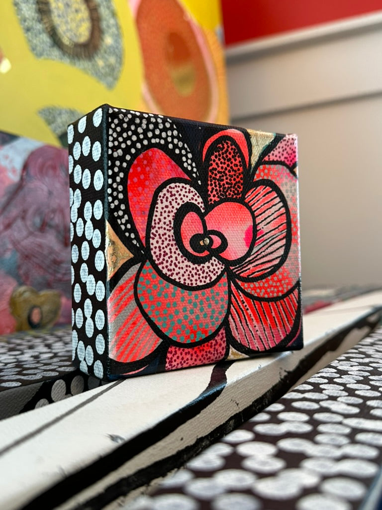 Susan Montero - 4"x4" Mixed Media on Canvas