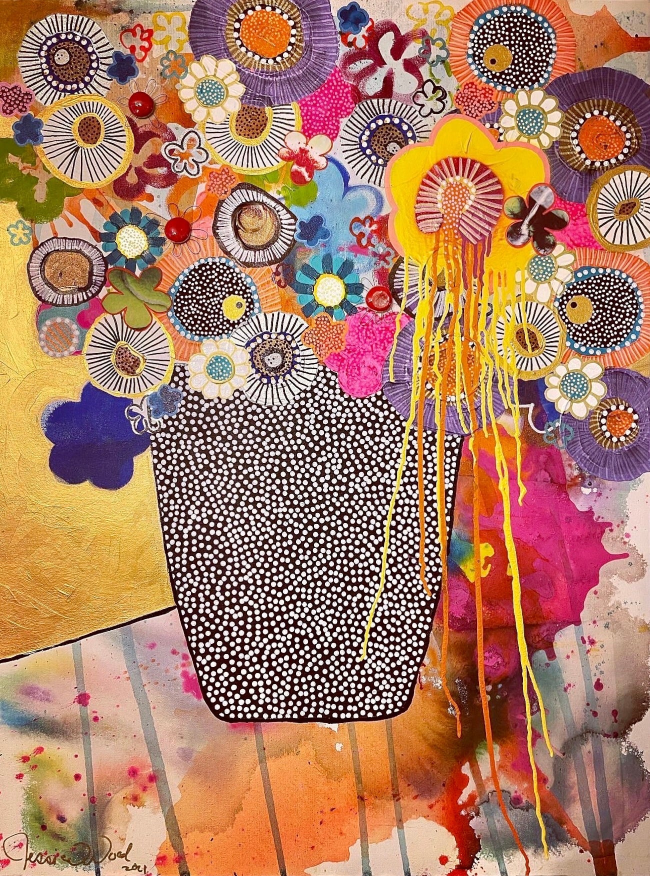 Neon Special Edition Floral Still Life. 8”x10” Art Print