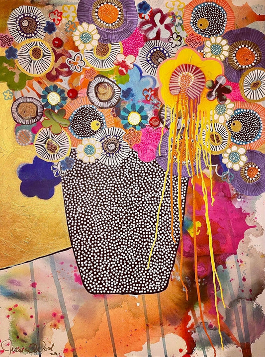 Neon Special Edition Floral Still Life. 8”x10” Art Print